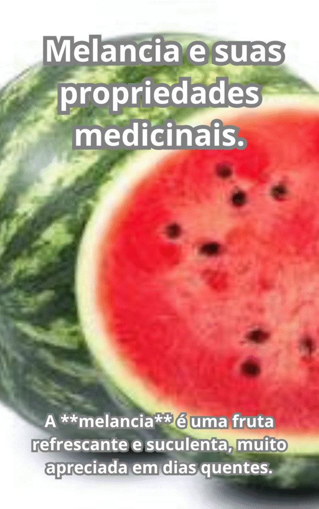Melancia e suas propriedades medicinais