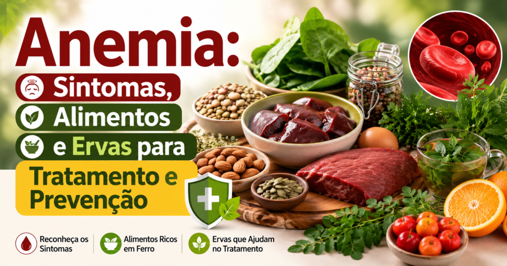 Anemia: sintomas, alimentos e ervas para tratamento e prevenção.